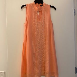 Light Pink/Salmon High Neck Dress
